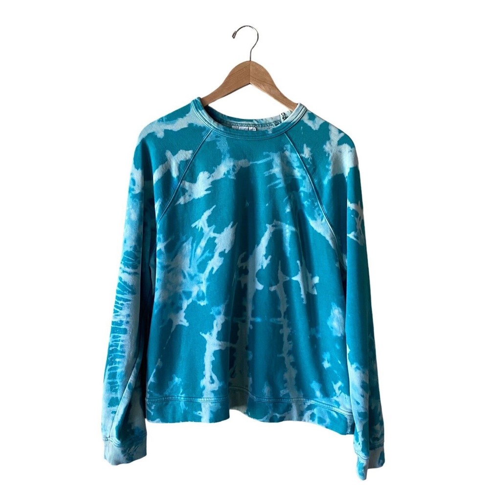 Universal Thread Blue Tie Dye Crewneck Pullover Sweatshirt | Size Large